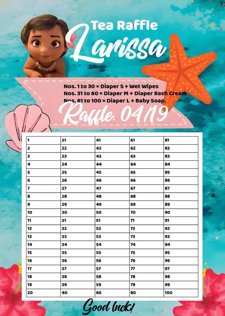 Teacup Raffle Digital Invitation Tea Raffle Seal Numbers - Guaranteed Fun | Convitede