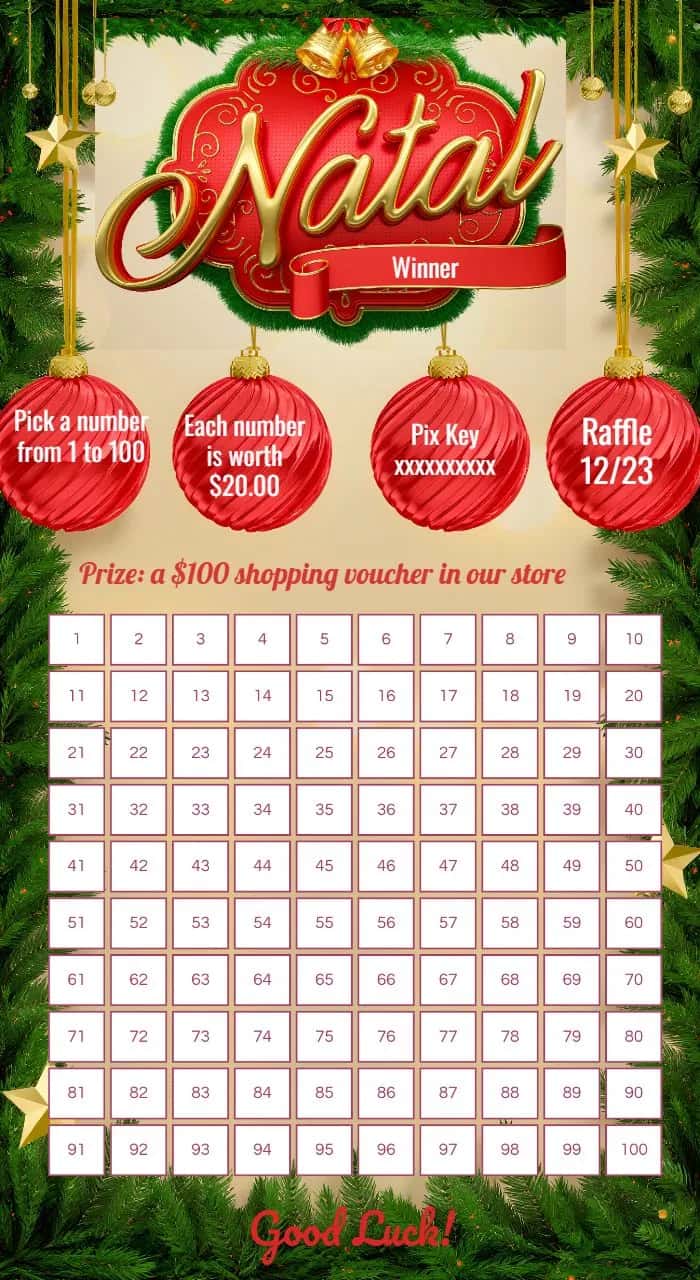 Pix Awarded Christmas Raffle - Digital Tickets | Convitede