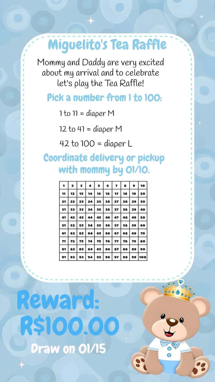 Safari Diaper Raffle Tea Card - Diaper Tea Party | Convitede