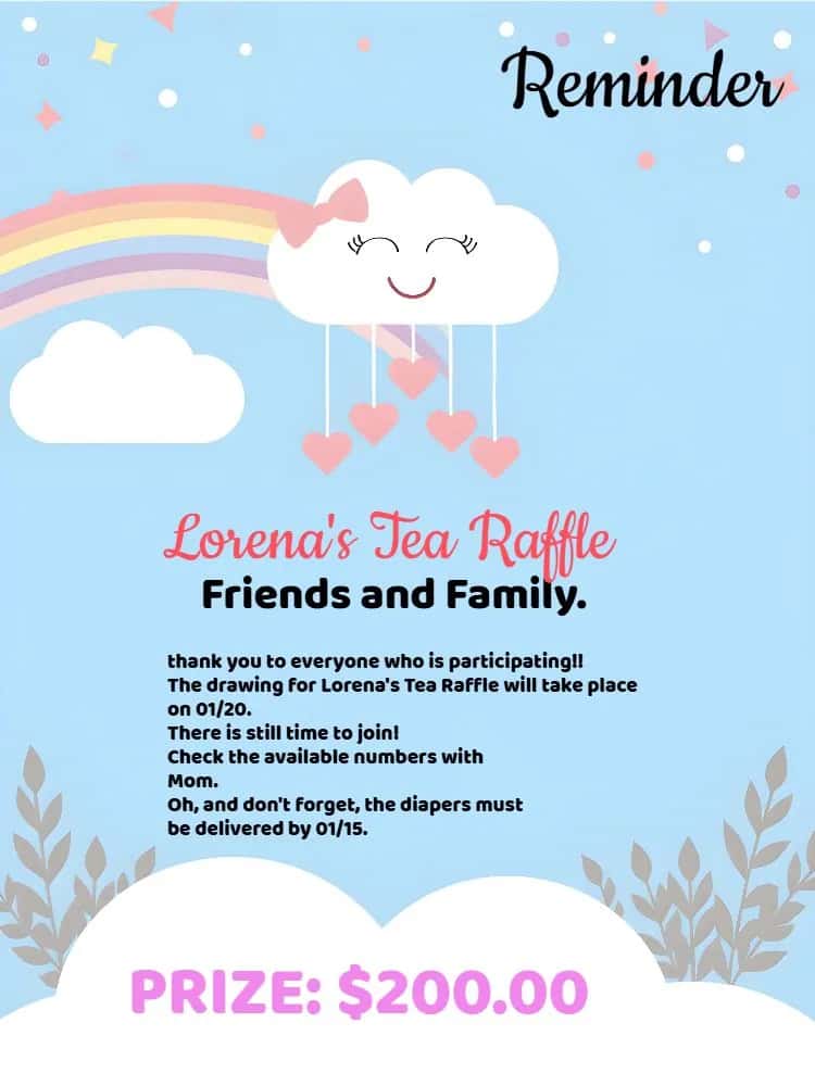 Digital Invitation Butterfly Raffle Tea 100 - Elegance and Joy | Convitede