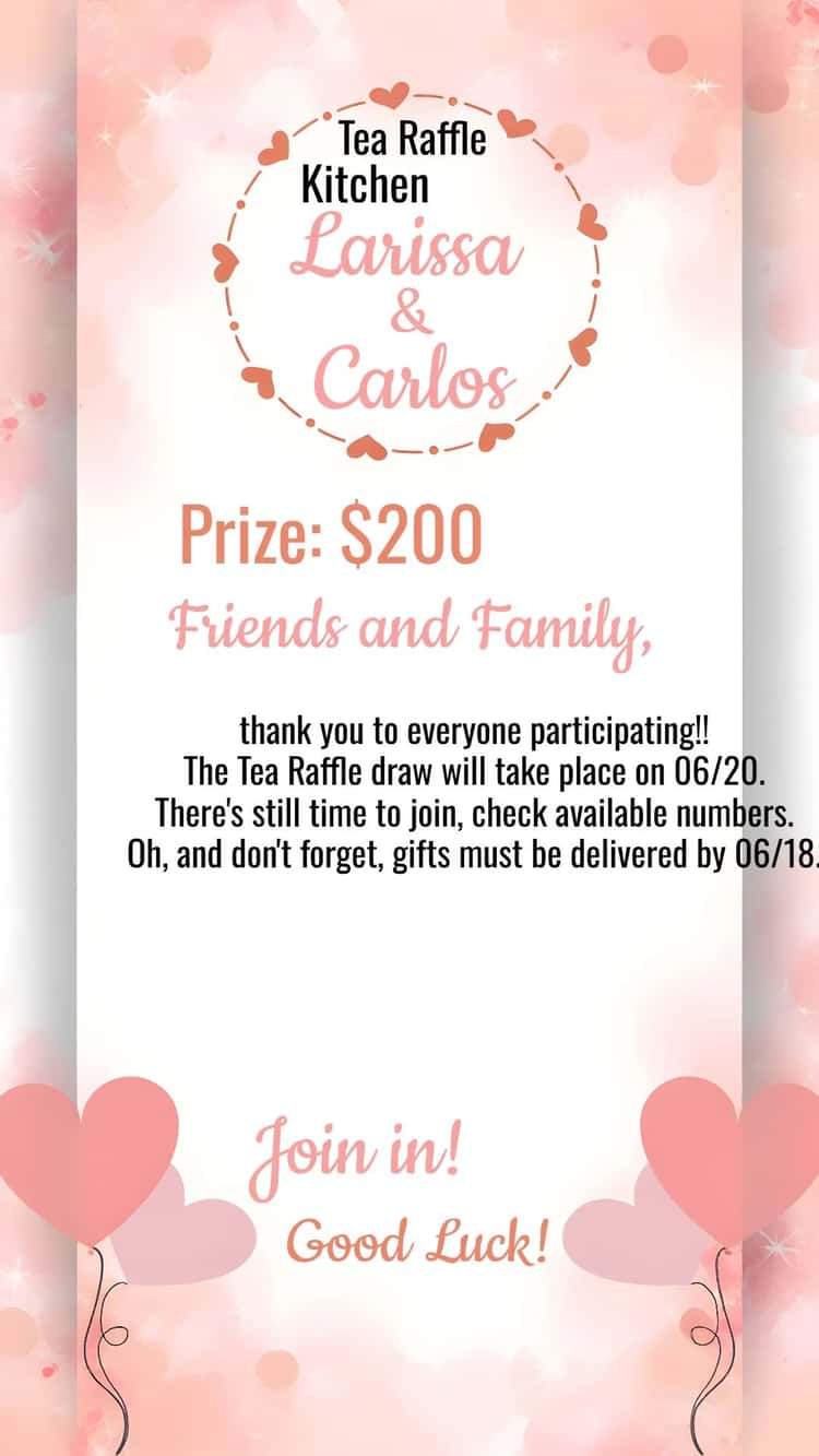 Kitchen Raffle Kitchen Raffle Tea Wedding - Elegant Digital Invitation | Convitede