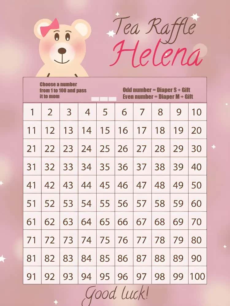Teacup Raffle Ballet Teddy Bear Girl Raffle Tea - Charming Digital Invitation | Convitede