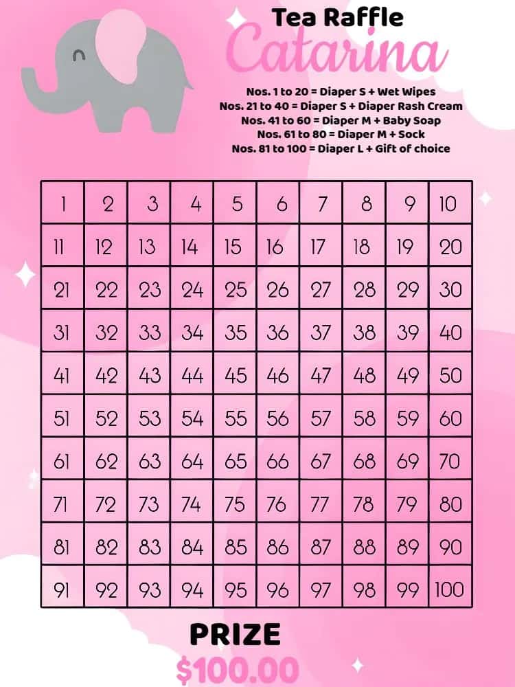 Safari Diaper Raffle Tea Card - Diaper Tea Party | Convitede