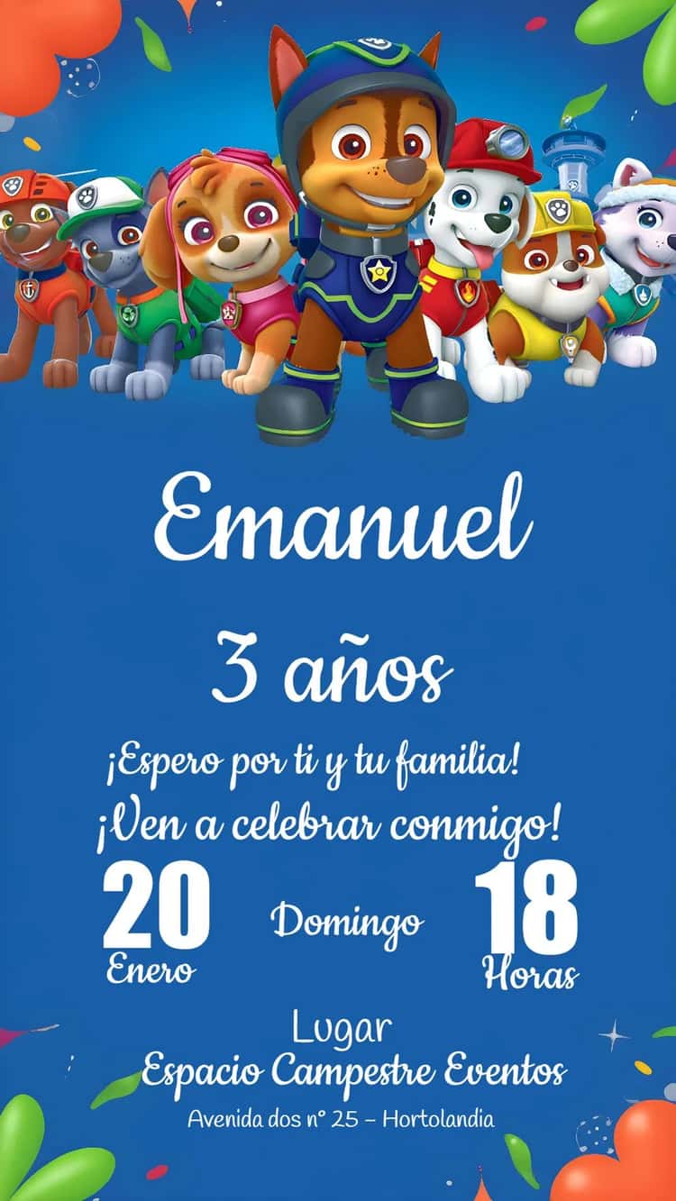 Invitaci n Digital Patrulla Canina Infantil Para Cumplea os Convitede invitaci-n-digital-patrulla-canina-infantil-para-cumplea-os-convitede