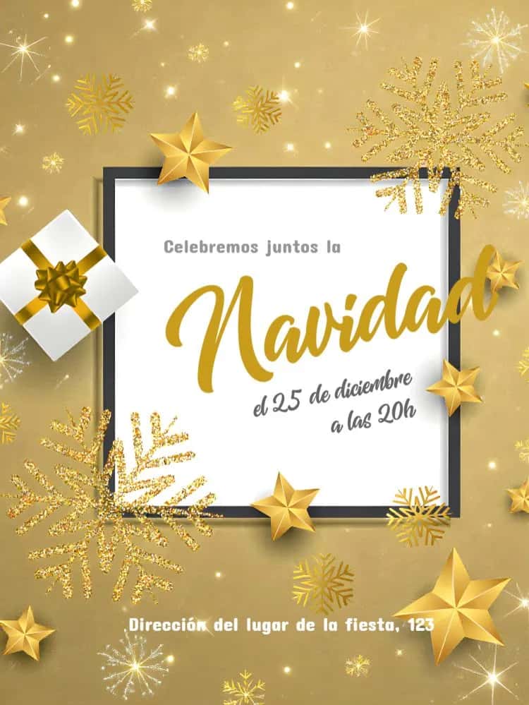 Invitación Digital Navidad Año - Fechas Conmemorativas | Convitede