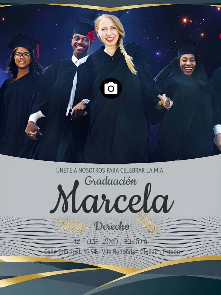Invitación Digital de Graduación Con Foto de Graduación | Convitede