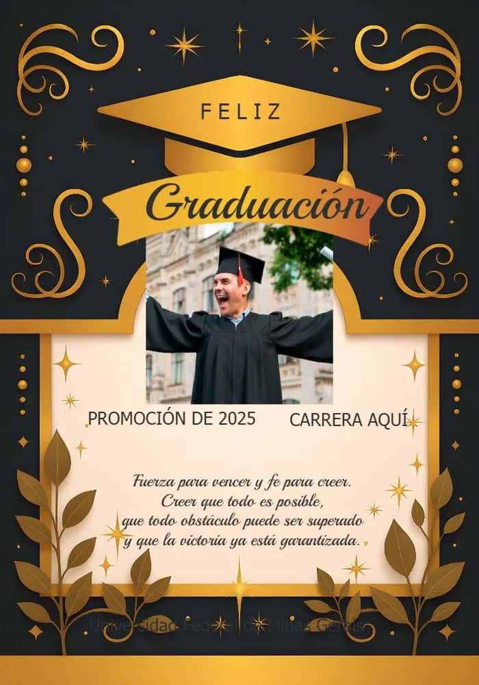 Tarjeta De Graduación Amarilla | Invitación Digital Moderna | Convitede