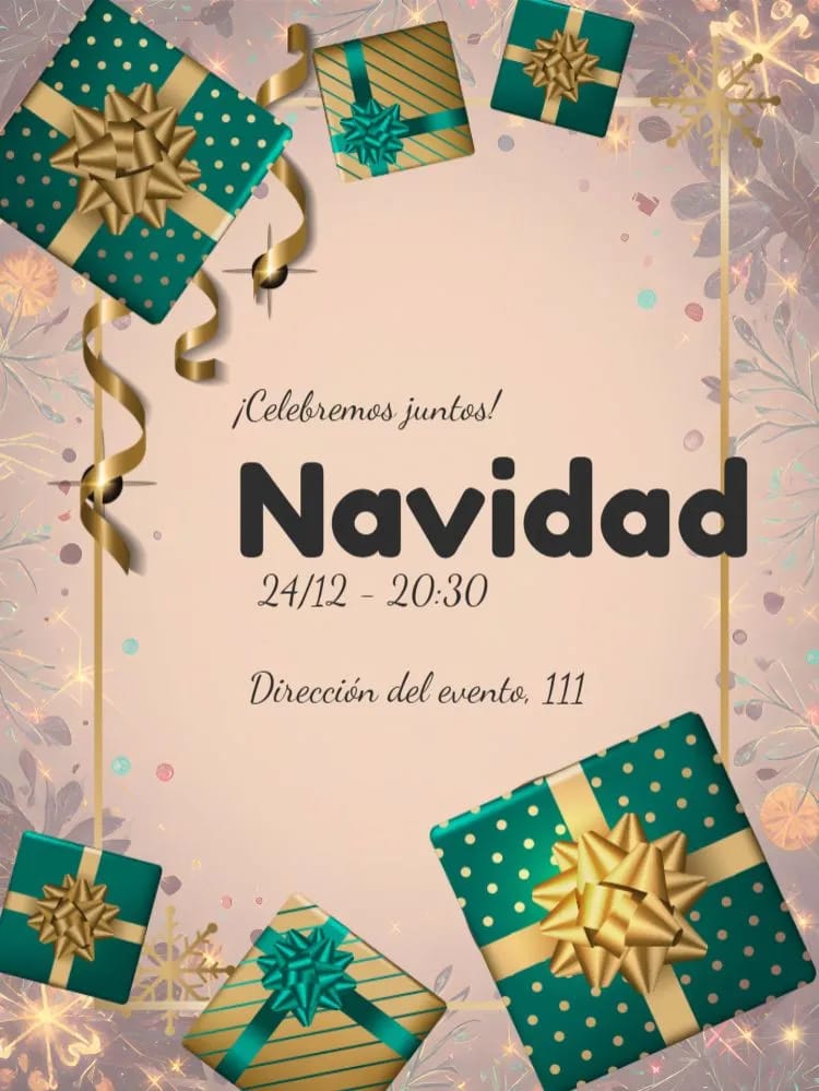 Invitación Digital Navidad Fiesta - Fechas Conmemorativas | Convitede