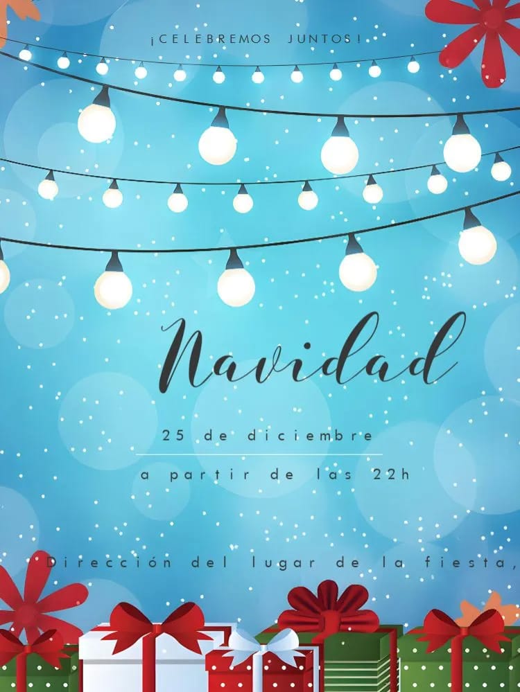 Invitación Digital Navidad en Familia - Fechas Conmemorativas | Convitede